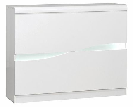 Comptoir de bar éclairage à Led bois laqué blanc Minio