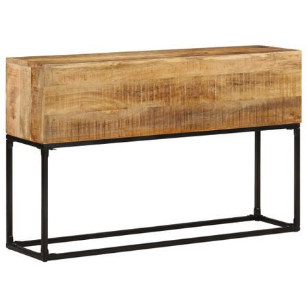 Console 120x30x75 cm Bois de manguier brut