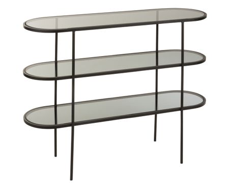 Console 3 niveaux métal noir Colas L 100 cm