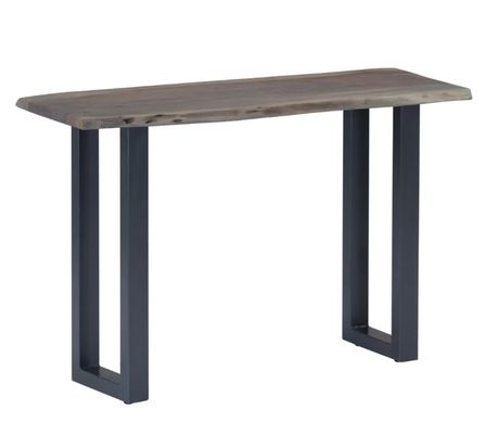 Console acacia massif et métal gris Miji