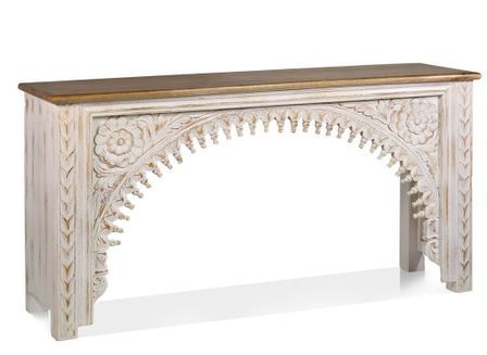 Console ALAMBIA – Bois massif de manguier blanchi