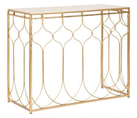 Console Anna métal doré design oriental élégant