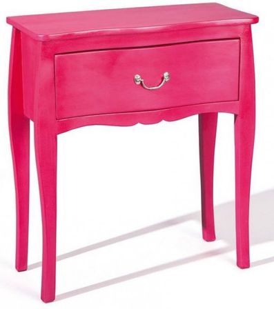 Console Baroque fuchsia 1 tiroir Marie Helene