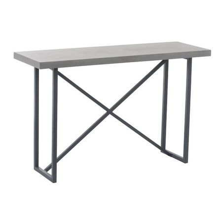 Console bois effet béton et métal gris Liath