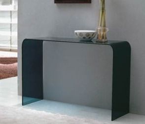 Console design verre teinté noir