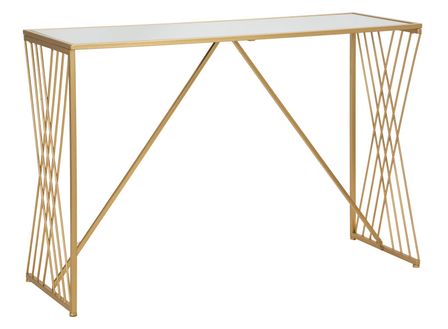 Console Easy métal doré miroir design minimaliste