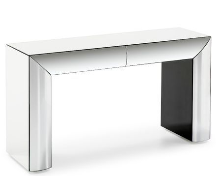 Console en miroir et bois noir TIMON – 140 cm