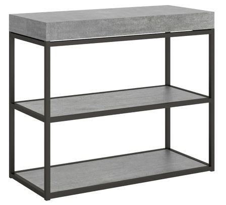 Console extensible avec étagères Spacio