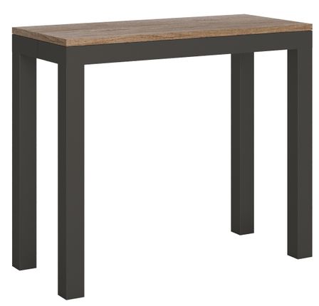 Console extensible bois et acier anthracite Monteros