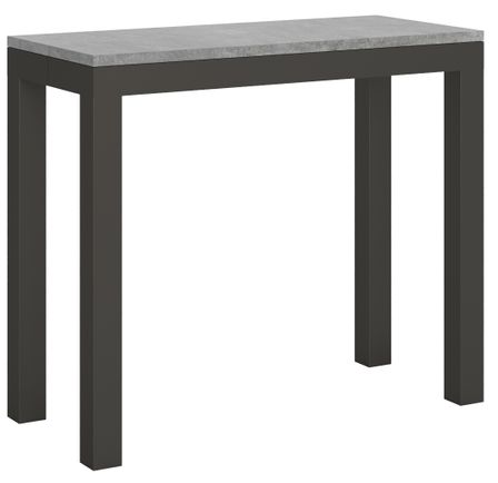Console extensible bois et acier anthracite Monteros