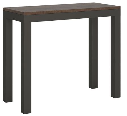 Console extensible bois et acier anthracite Monteros