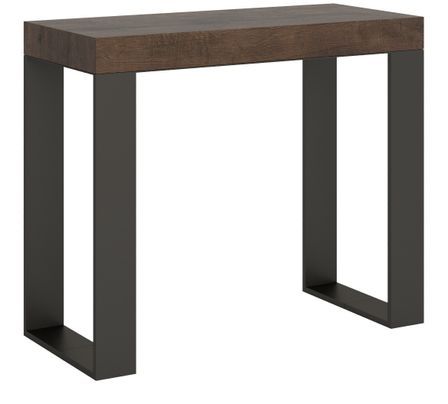 Console extensible bois et acier Tiroz