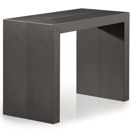 Console extensible bois gris carbone Saunier 50/250 cm