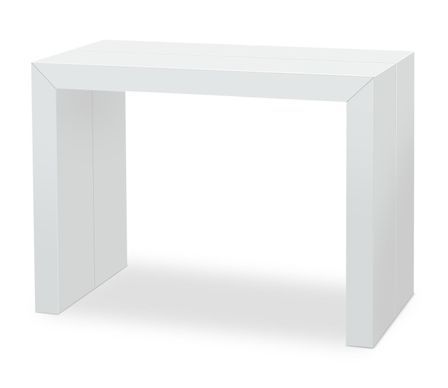 Console extensible bois laqué blanc Saunier 50/300 cm