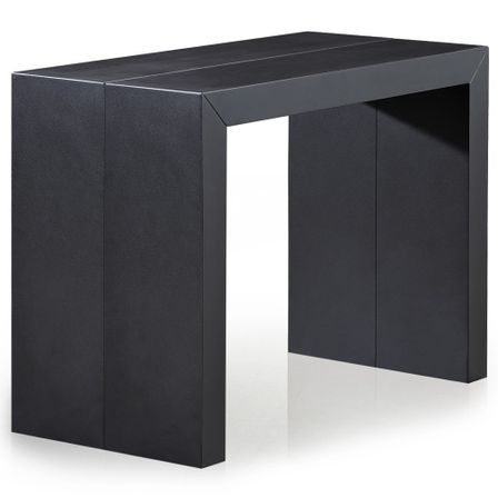 Console extensible bois noir carbone Saunier 50/250 cm