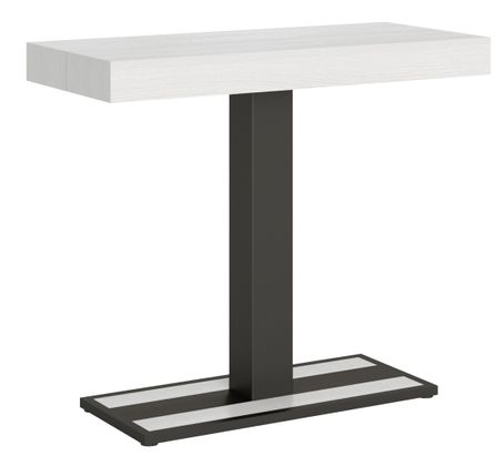 Console extensible design en bois avec un pied central Kapital