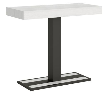 Console extensible design en bois avec un pied central Kapital