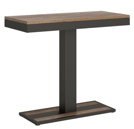 Console extensible design en bois avec un pied central Kapital evolution