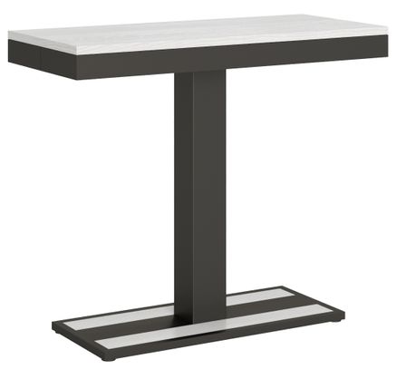 Console extensible design en bois avec un pied central Kapital evolution