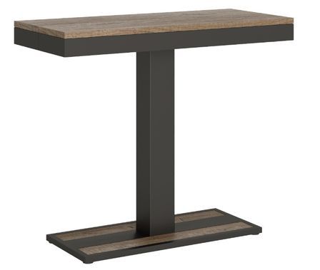 Console extensible design en bois avec un pied central Kapital evolution