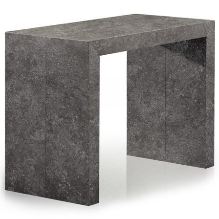 Console extensible effet béton gris Saunier 50/200 cm