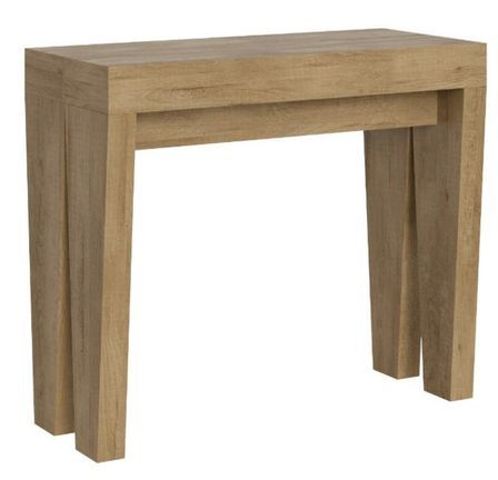 Console extensible en bois pieds forme V Kristo