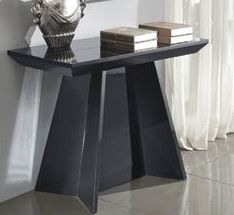 Console extensible Laquée Noire Design