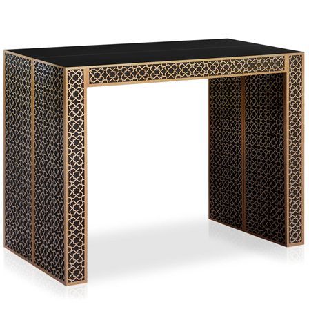 Console extensible orientales noir et bronze 50 à 200 cm Morocco