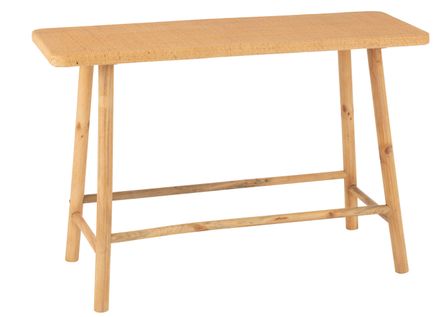 Console fixe LOZA – Bois de sapin & rotin naturel