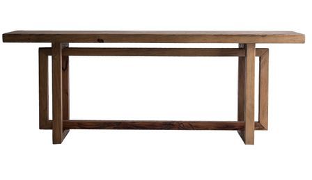 Console moderne bois de pin naturel recyclé Walon 200 cm