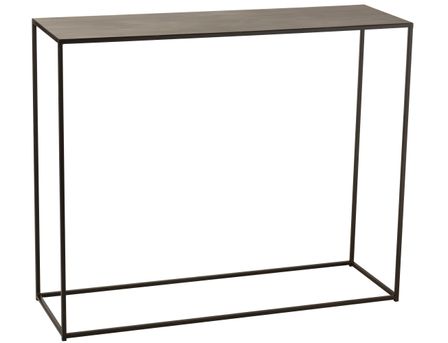 Console rectangulaire en métal noir L 110 cm