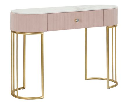 Console rose effet marbre et doré design Montpellier