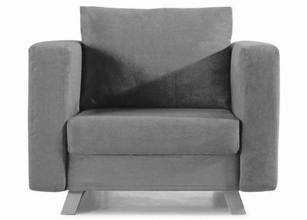 Convertible 1 place Microfibre Gris Mono