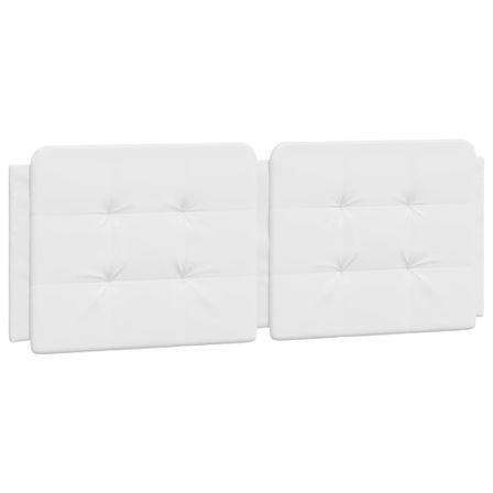 Coussin de tête de lit blanc 120 cm similicuir