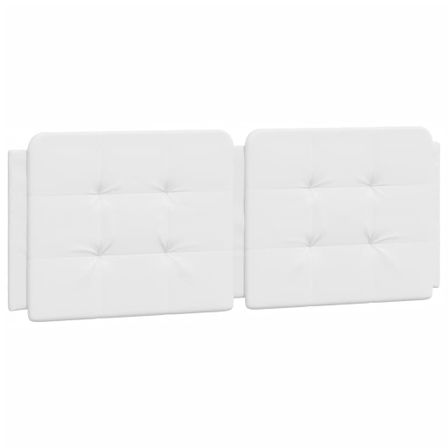 Coussin de tête de lit blanc 140 cm similicuir