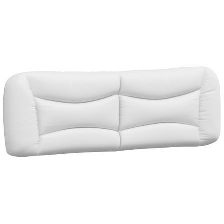 Coussin de tête de lit blanc 160 cm similicuir