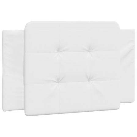 Coussin de tête de lit blanc 90 cm similicuir