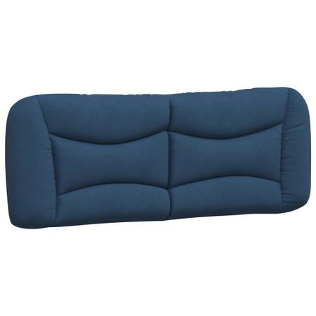 Coussin de tête de lit bleu 140 cm tissu