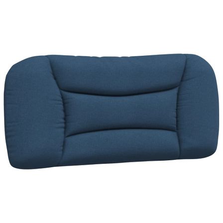 Coussin de tête de lit bleu 80 cm tissu