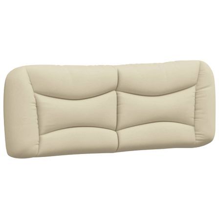 Coussin de tête de lit crème 140 cm tissu