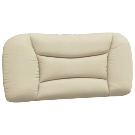 Coussin de tête de lit crème 80 cm tissu