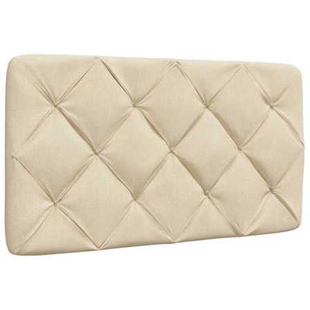 Coussin de tête de lit crème 90 cm tissu