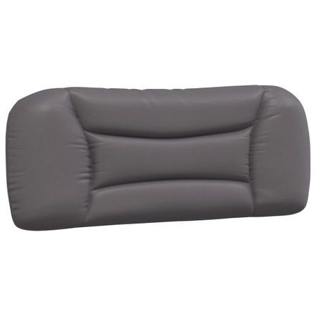 Coussin de tête de lit gris 100 cm similicuir