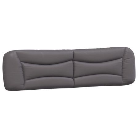 Coussin de tête de lit gris 200 cm similicuir