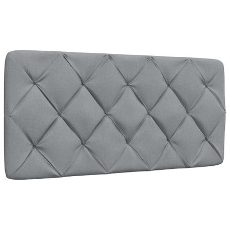Coussin de tête de lit gris clair 100 cm tissu