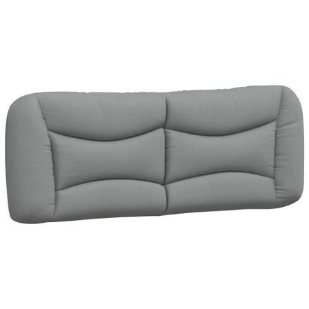 Coussin de tête de lit gris clair 140 cm tissu