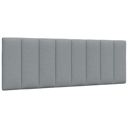 Coussin de tête de lit gris clair 140 cm tissu