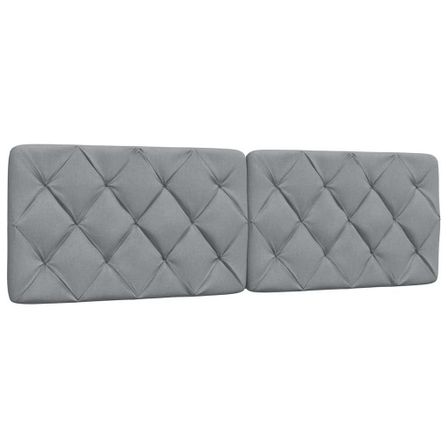 Coussin de tête de lit gris clair 160 cm tissu