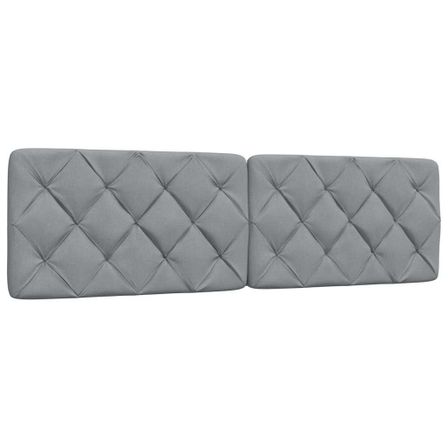 Coussin de tête de lit gris clair 180 cm tissu
