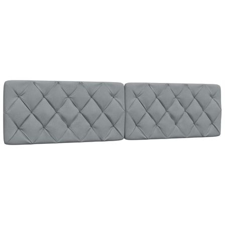 Coussin de tête de lit gris clair 200 cm tissu